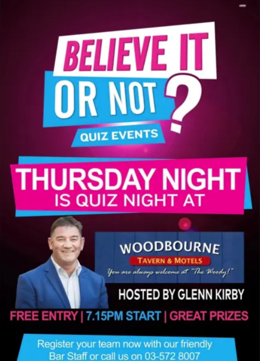 Blenhiem quiz night woody