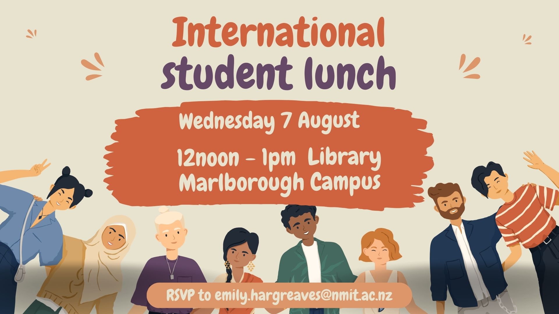 Editmarlborough International Student Lunch Digital Slide (1)