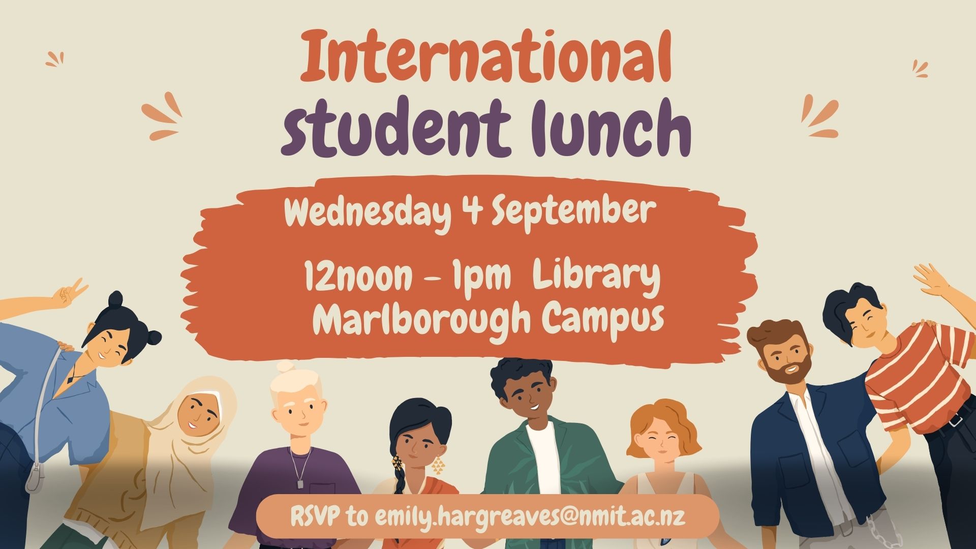 Editmarlborough International Student Lunch Digital Slide (2)