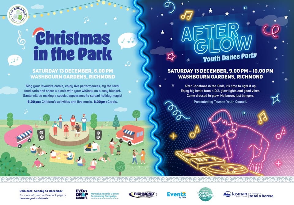 Xmas in park afterglow